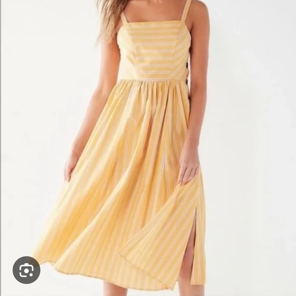 Urban Outfitters Kaye Striped Side Button Dress Sz XS - Picture 1 of 7